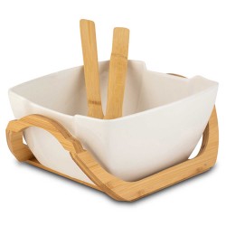 Тара NAVA 10-025-005 TERRESTRIAL WHITE W/BAMBOO BASE 23CM 