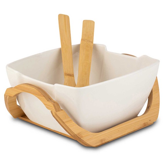 Тара NAVA 10-025-005 TERRESTRIAL WHITE W/BAMBOO BASE 23CM 