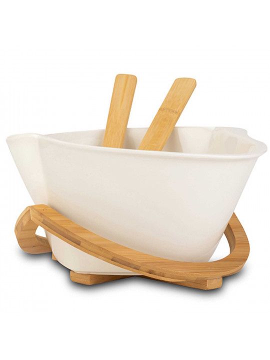 Տարա NAVA 10-025-009 TERRESTRIAL WHITE W/BAMBOO BASE 30CM 
