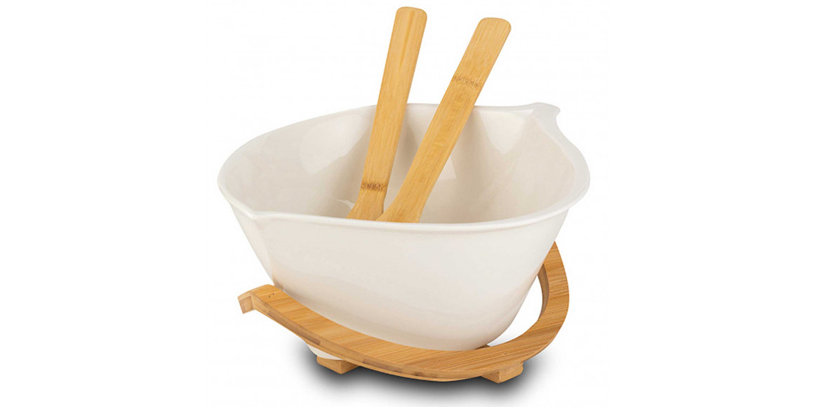 Տարա NAVA 10-025-009 TERRESTRIAL WHITE W/BAMBOO BASE 30CM 