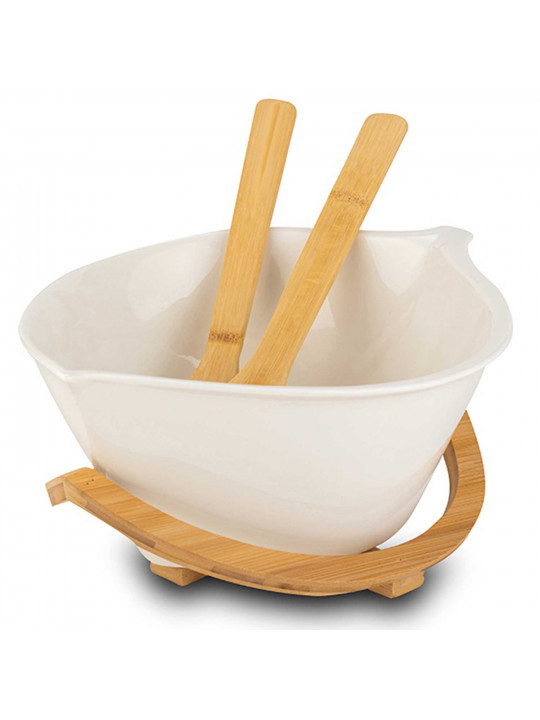 Տարա NAVA 10-025-009 TERRESTRIAL WHITE W/BAMBOO BASE 30CM 