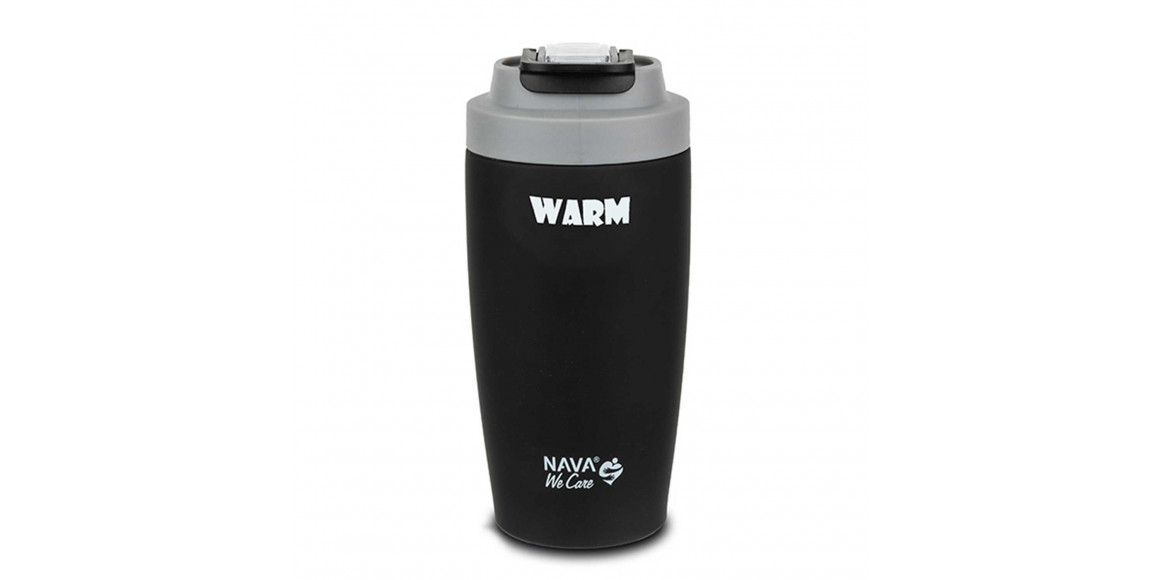Թերմոս NAVA 10-110-035 WE CARE TRAVEL MUG W/STRAW BLACK 500ML 