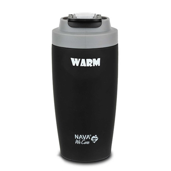 Термос NAVA 10-110-035 WE CARE TRAVEL MUG W/STRAW BLACK 500ML 