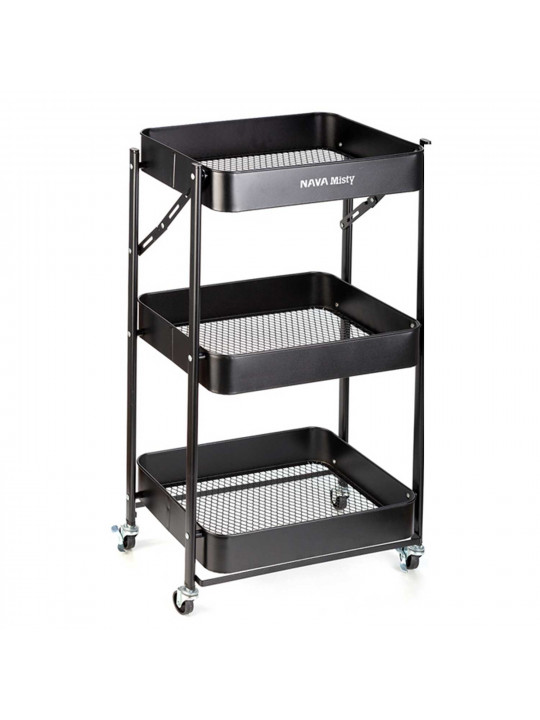 Խոհանոցային սայլակ NAVA 10-170-061 3 TIERS TROLLEY METAL BLACK 