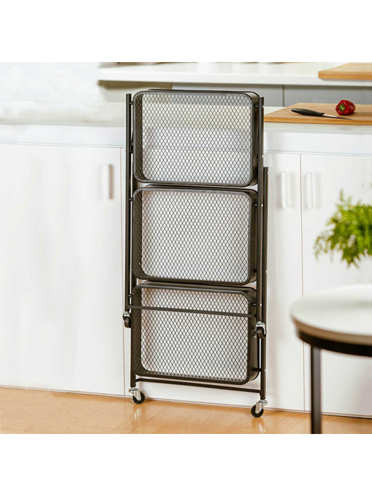 Խոհանոցային սայլակ NAVA 10-170-061 3 TIERS TROLLEY METAL BLACK 