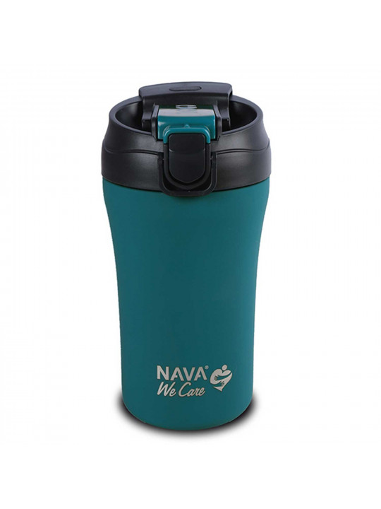 Թերմոս NAVA 10-262-150 S.STEEL WE CARE TRAVEL MUG W/STRAW PETROL 450ML 
