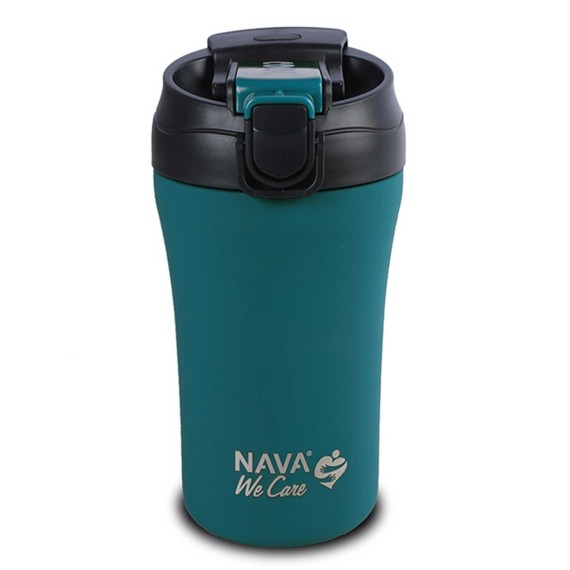 Termos NAVA 10-262-150 S.STEEL WE CARE TRAVEL MUG W/STRAW PETROL 450ML 