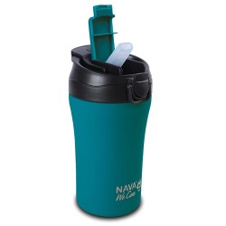 Termos NAVA 10-262-150 S.STEEL WE CARE TRAVEL MUG W/STRAW PETROL 450ML 