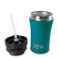 Termos NAVA 10-262-150 S.STEEL WE CARE TRAVEL MUG W/STRAW PETROL 450ML 