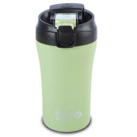 Termos NAVA 10-262-151 S.STEEL WE CARE TRAVEL MUG W/STRAW GREEN 450ML 