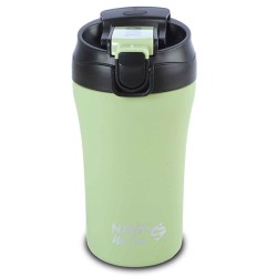 Termos NAVA 10-262-151 S.STEEL WE CARE TRAVEL MUG W/STRAW GREEN 450ML 