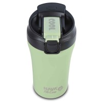 Termos NAVA 10-262-151 S.STEEL WE CARE TRAVEL MUG W/STRAW GREEN 450ML 
