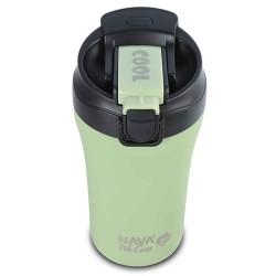 Termos NAVA 10-262-151 S.STEEL WE CARE TRAVEL MUG W/STRAW GREEN 450ML 