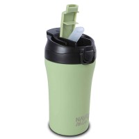 Termos NAVA 10-262-151 S.STEEL WE CARE TRAVEL MUG W/STRAW GREEN 450ML 