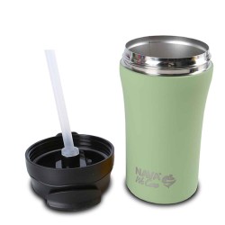 Termos NAVA 10-262-151 S.STEEL WE CARE TRAVEL MUG W/STRAW GREEN 450ML 