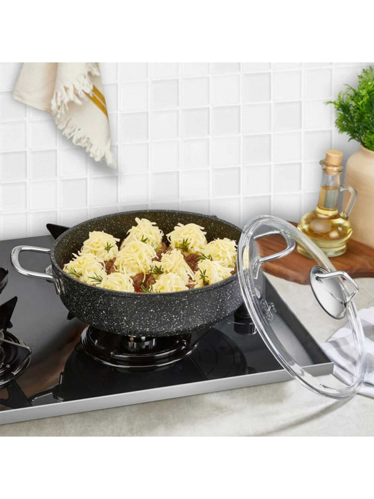 Կաթսաներ FALEZ BLN3015 BLACK LINE S.S HANDLE SAUCEPAN 24CM 