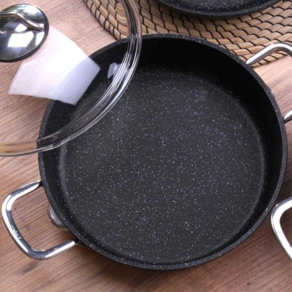 Կաթսաներ FALEZ BLN3021 BLACK LINE S.S HANDLE SAUCEPAN 22CM 