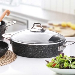 Casserols FALEZ BLN3021 BLACK LINE S.S HANDLE SAUCEPAN 22CM 