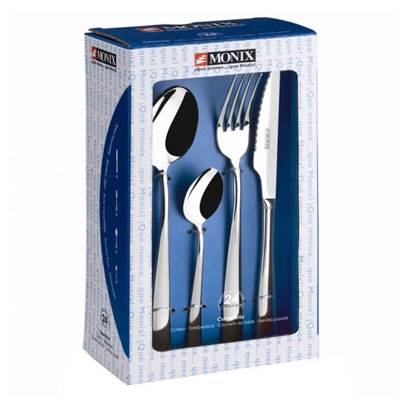 Table cutlery MONIX M114974 MILAN 24PC SET (E) W/STEAK KNIFE 