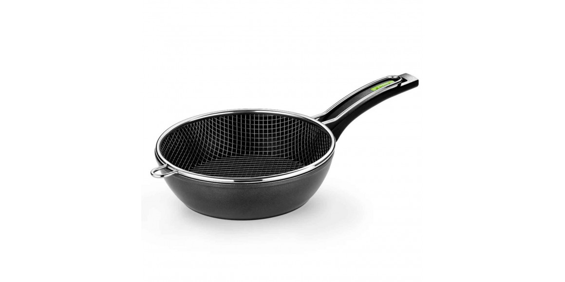 Frypan MONIX M481328 GREEN DEEP FRYING W/BASKET 28CM 