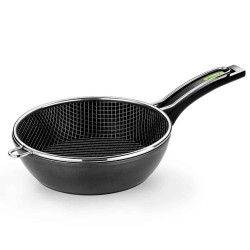 Frypan MONIX M481328 GREEN DEEP FRYING W/BASKET 28CM 