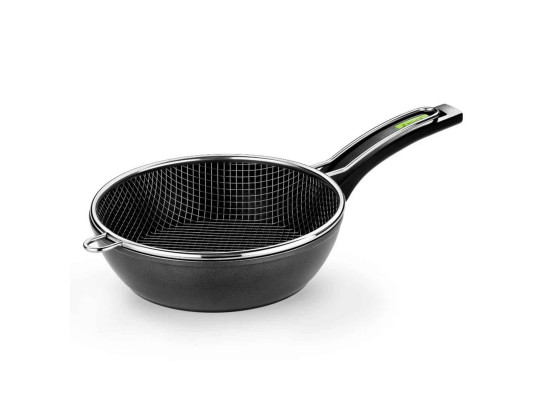 Сковорода MONIX M481328 GREEN DEEP FRYING W/BASKET 28CM 