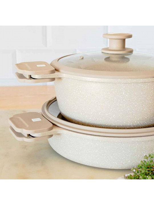 Casserols set MONIX M689901 DENMARK CREAM 10PC 