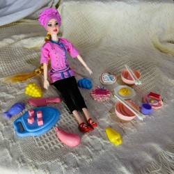 Children collection XIMI 6936706472862 LOVELY GIRL CHEF DOLL SET (472862)
