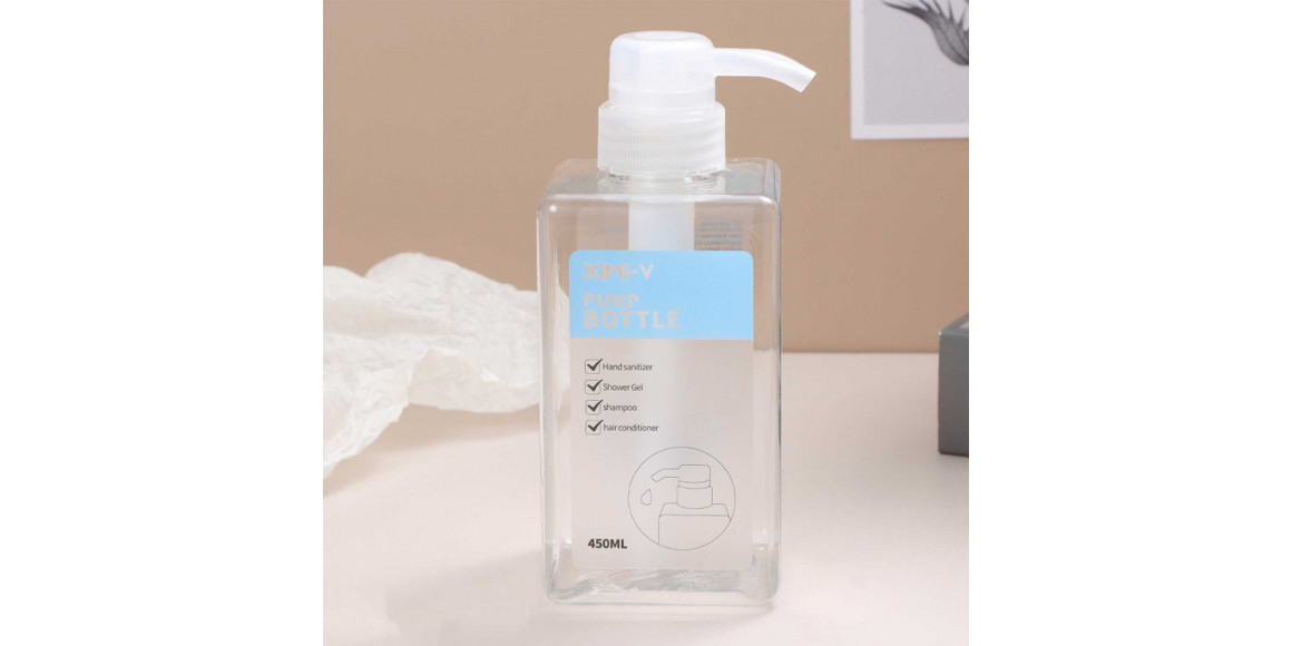 Հեղուկ օճառի դատարկ շիշ XIMI 6941963949071 PUMP DISPENSING BOTTLE (949071)