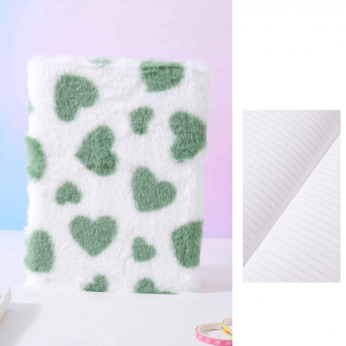 Գրենական պարագաներ XIMI 6941963952576 HEART PLUSH LINED NOTEBOOK (952576)