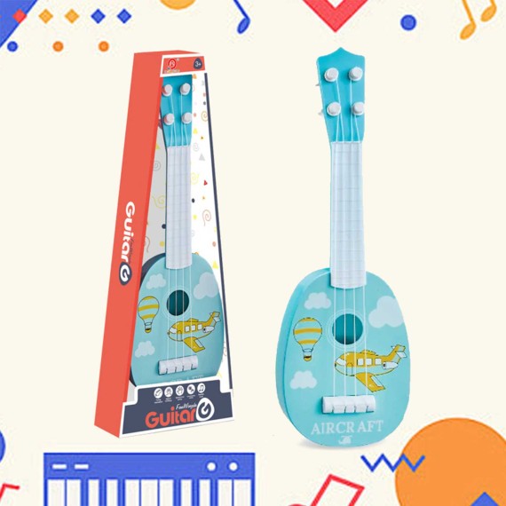 Children collection XIMI 6941963962117 AIRPLANE PAINTED GUITAR TOY (962117)