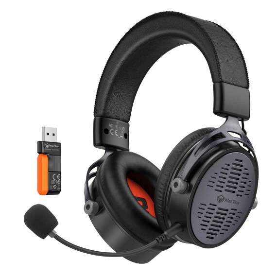 Headphone MEETION Bluetooth Bulit-in Mic (Black) (BTH003)