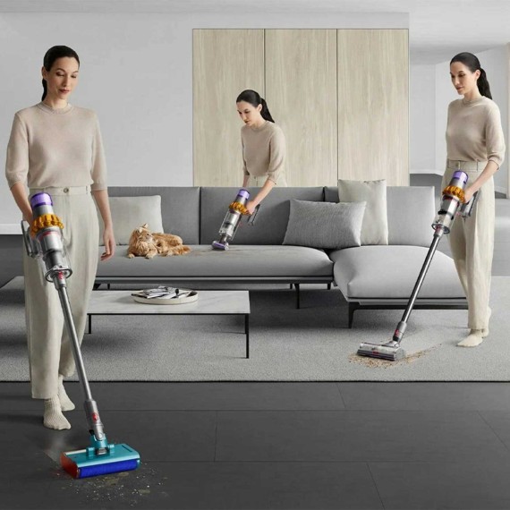 Беспроводной пылесос DYSON V15s DETECT SUBMARINE SV47 Yellow/Nickel (448798-01)
