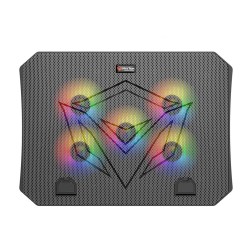 Cooling pad MEETION Gaming RGB 9-15.6 (Black) (MT-CP3030)