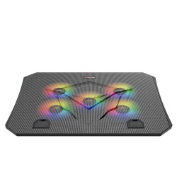 Cooling pad MEETION Gaming RGB 9-15.6 (Black) (MT-CP3030)
