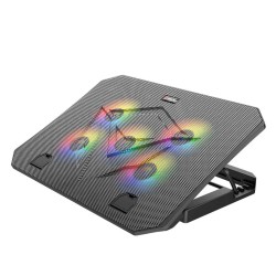 Cooling pad MEETION Gaming RGB 9-15.6 (Black) (MT-CP3030)