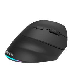 Компьютерные мыши MEETION Right-Handed Vertical Wrls+BT RGB (Black) (BTM010R-Y-RR)