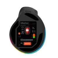 Mouse MEETION Right-Handed Vertical Wrls+BT RGB (Black) (BTM010R-Y-RR)