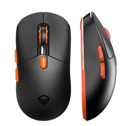 Компьютерные мыши MEETION Tri-Mode Wrls+BT With Magnetic Charging Base Gaming (Black Orange) (GW38)