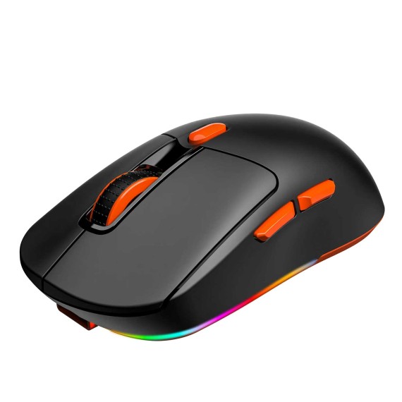 Компьютерные мыши MEETION Tri-Mode Wrls+BT With Magnetic Charging Base Gaming (Black Orange) (GW38)