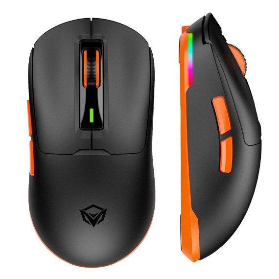 Компьютерные мыши MEETION Tri-Mode Wrls+BT RGB Gaming (Dark Flame Black) (Air GW24)