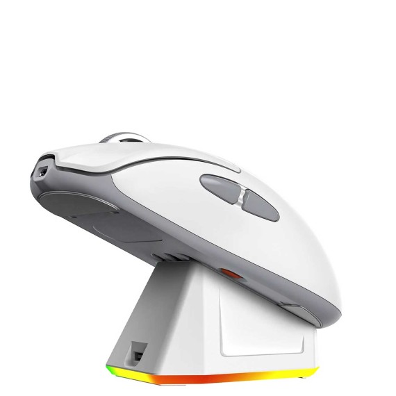 Компьютерные мыши MEETION Wrls+BT With Magnetic Charging Base Gaming (White Gray) (AIR GW39)