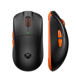 Компьютерные мыши MEETION Wrls+BT With Magnetic Charging Base Gaming (Black Orange) (AIR GW39)
