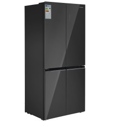 Холодильник HOFFMANN HR510NFCD-BLACK-GLASS 