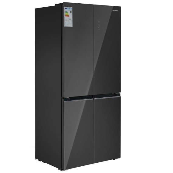 Холодильник HOFFMANN HR510NFCD-BLACK-GLASS 