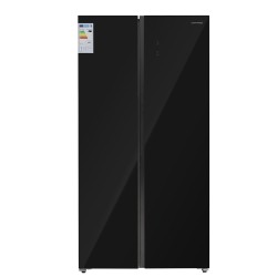 Холодильник HOFFMANN HR605NFSBS-BLACK-GLASS 