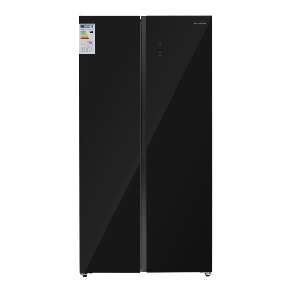 Холодильник HOFFMANN HR605NFSBS-BLACK-GLASS 