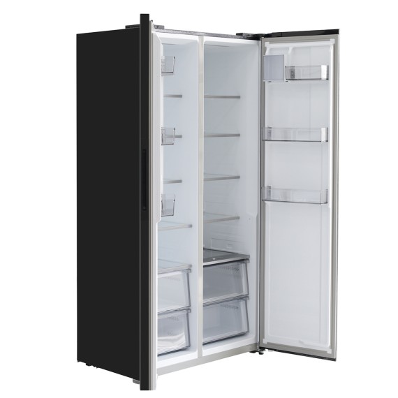 Холодильник HOFFMANN HR605NFSBS-BLACK-GLASS 