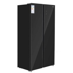Холодильник HOFFMANN HR605NFSBS-BLACK-GLASS 