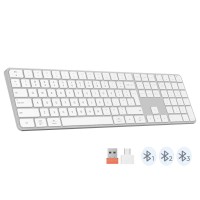 Ստեղնաշար MEETION iKey Wrls+BT RU (Silver White) (K230)